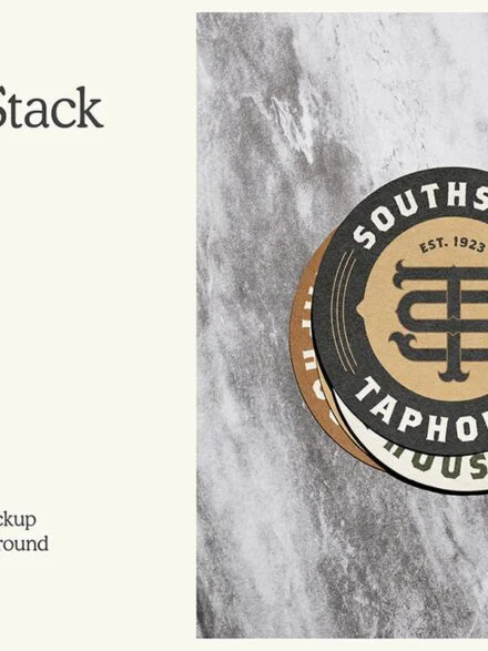 Coaster Stack Mockup Graphics - Image 1