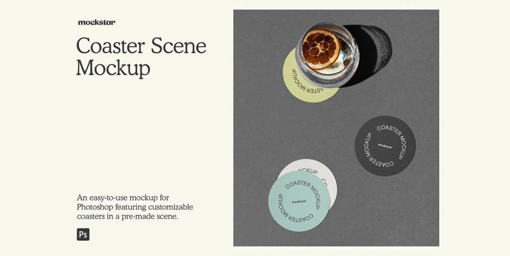 Coaster Scene Mockup Graphics - Image 2