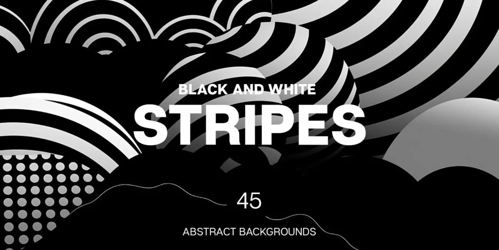 Black and White Stripes Graphics - Image 2