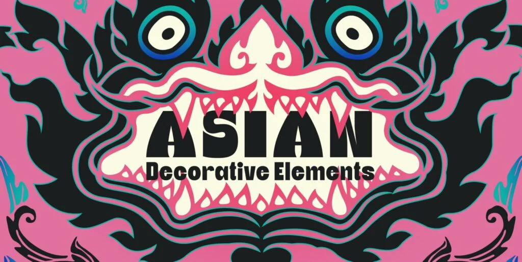 Asian Decorative Elements Graphics - Image 2