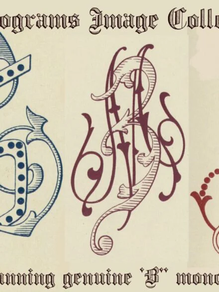 Vintage Monograms Collection A  B  H Graphics - Image 7