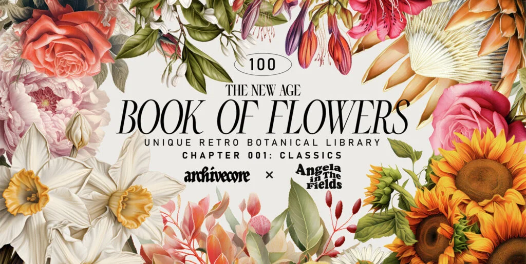 Vintage Book Of Flowers Clipart Graphics - Image 1