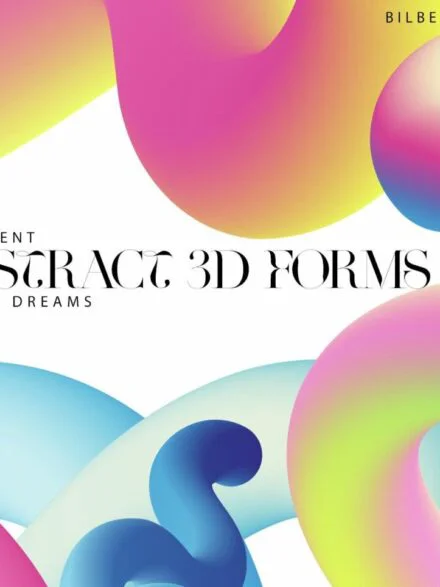 Abstract 3D Forms gradient shapes Graphics - Image 1