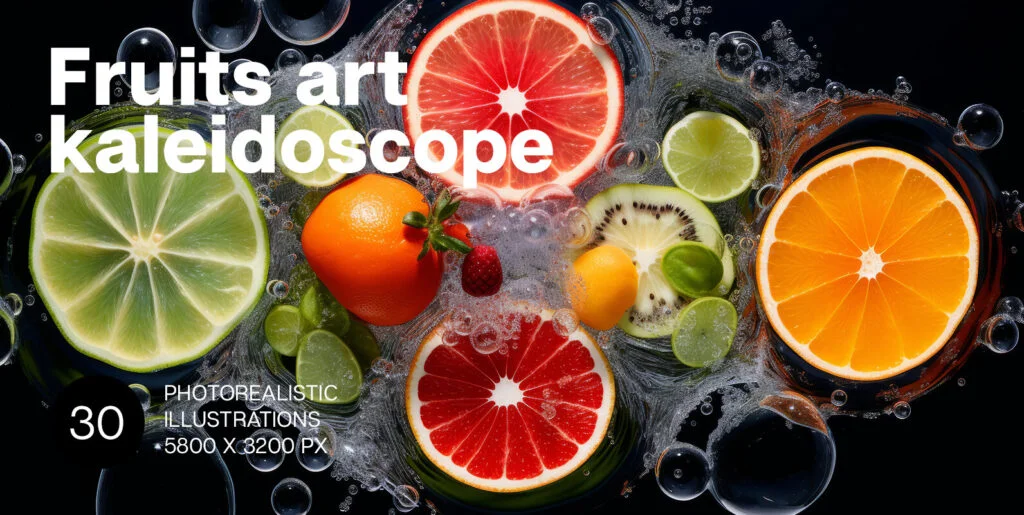 Fruits art kaleidoscope Graphics - Image 2