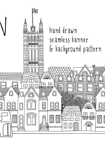 London Seamless Banner & Pattern Graphics - Image 1