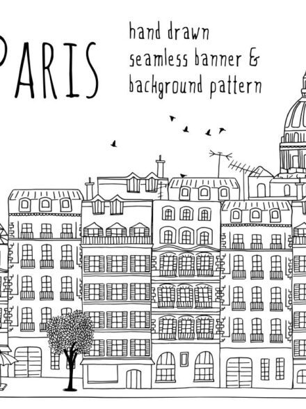 Paris Seamless Banner & Pattern Graphics - Image 5
