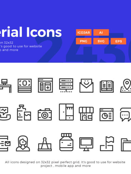 2430 Material Icons Graphics - Image 6