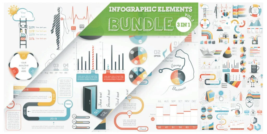 Infographic Elements Bundle (3 in 1) vol.3 Graphics - Image 1