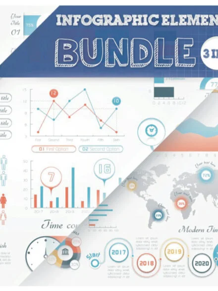 Infographic Elements Bundle (3 in 1) vol.4 Graphics - Image 12