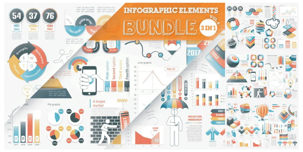 Infographic Elements Bundle (3 in 1) vol.6 Graphics - Image 1