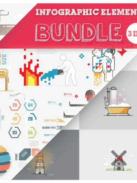 Infographic Elements Bundle (3 in 1) vol.7 Graphics - Image 4