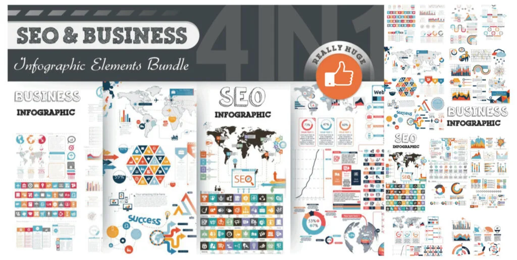 SEO & Business Infographic Bundle Graphics - Image 2