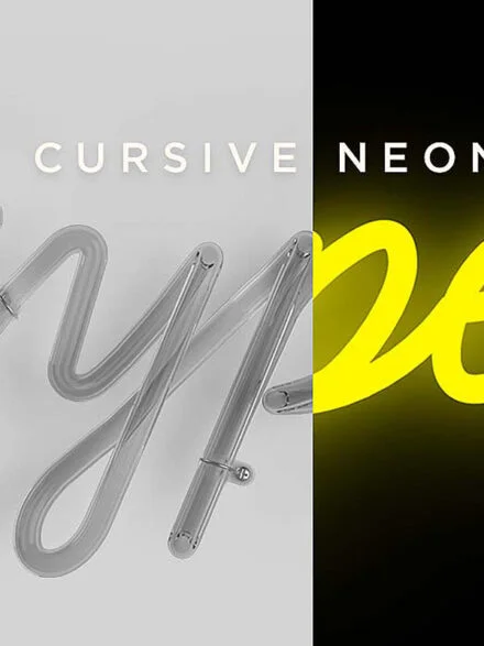 Cursive Neon Type Graphics - Image 1