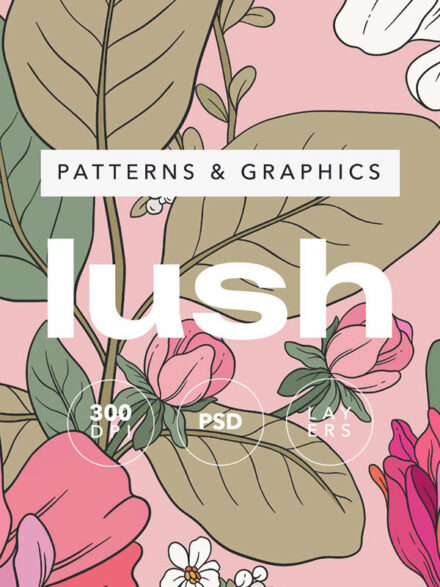 Lush Botanical Pattern and Graphics - Image 2