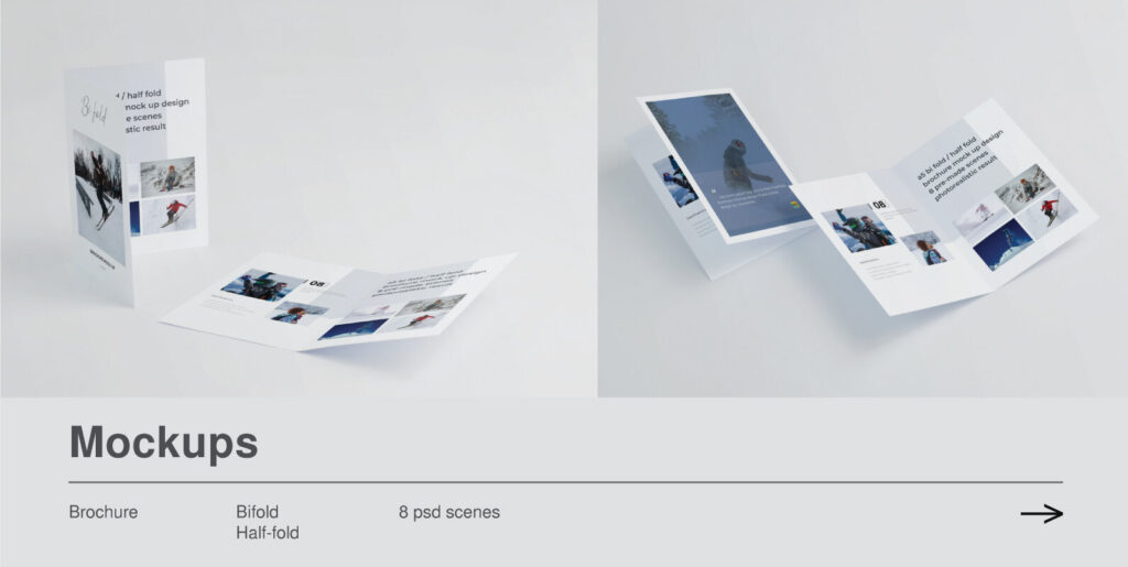 A5 Bifold – Half Fold Brochure Mockup Graphics - Image 2