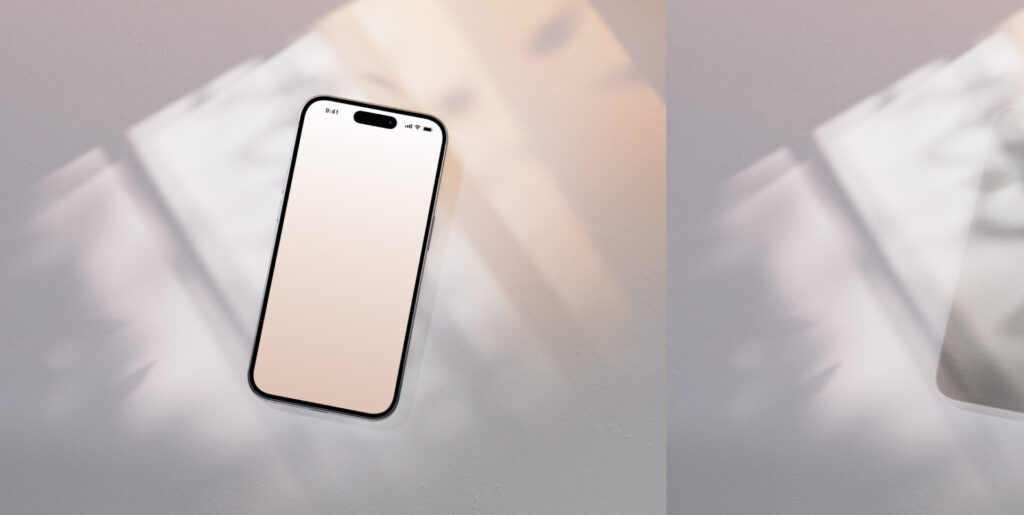 Journey into the Aesthetic Epoch with the iPhone 14 Pro Daylight Shadow Mockup Scene - Image 2