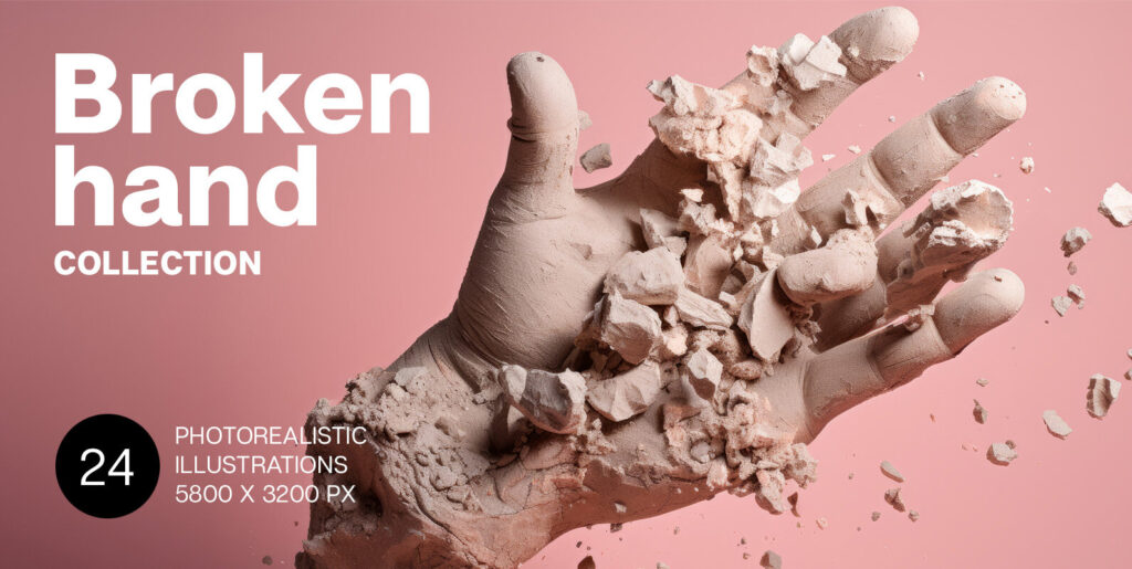 Broken Hand Graphics: Boldly Reimagining Anatomy in Design - Image 2