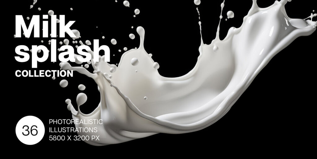 Artful Elegance of Motion: A Deep Dive into Milk Splash Graphics - Image 1