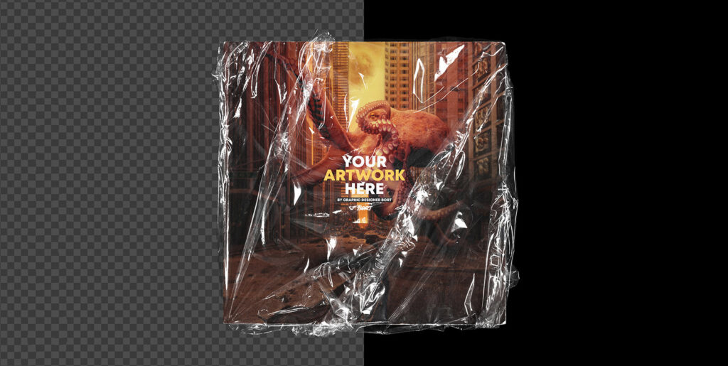 The Empowering Elegance of the Plastic Wrap Mockup Pack by Bort Graphic Assets - Image 1