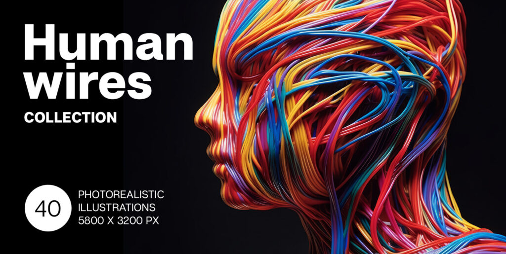Unveiling the Ethereal Fusion: Human Wires Graphics Illuminate the Intersection of Design and Human Connection - Image 1