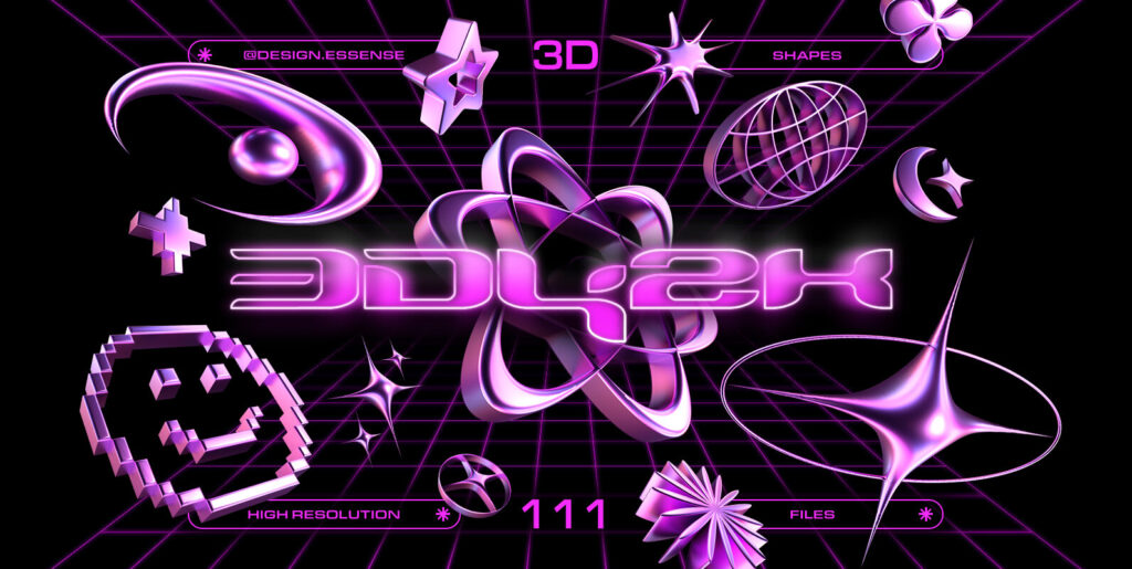 Charting a Design Revolution: The Resurgence of Y2K Aesthetics with 3D Objects Collection - Image 1