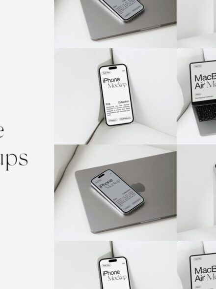Mastering Digital Aesthetics: A Venture into iPhone 14 Pro Silver Mockups - Image 2