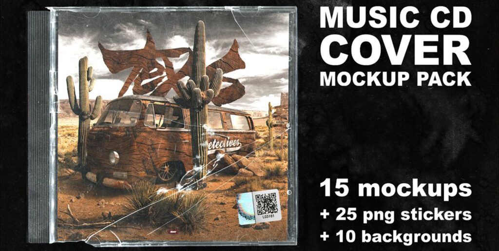 Unleashing Sonic Visions: Breathing Life into Designs with the Music CD Cover Mockup Pack - Image 2