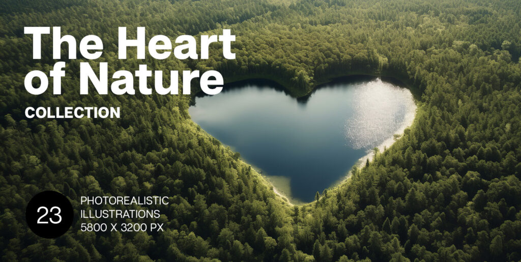 Natures Symphony in Graphics: The Artful Charm of Heart of Nature Collection - Image 2