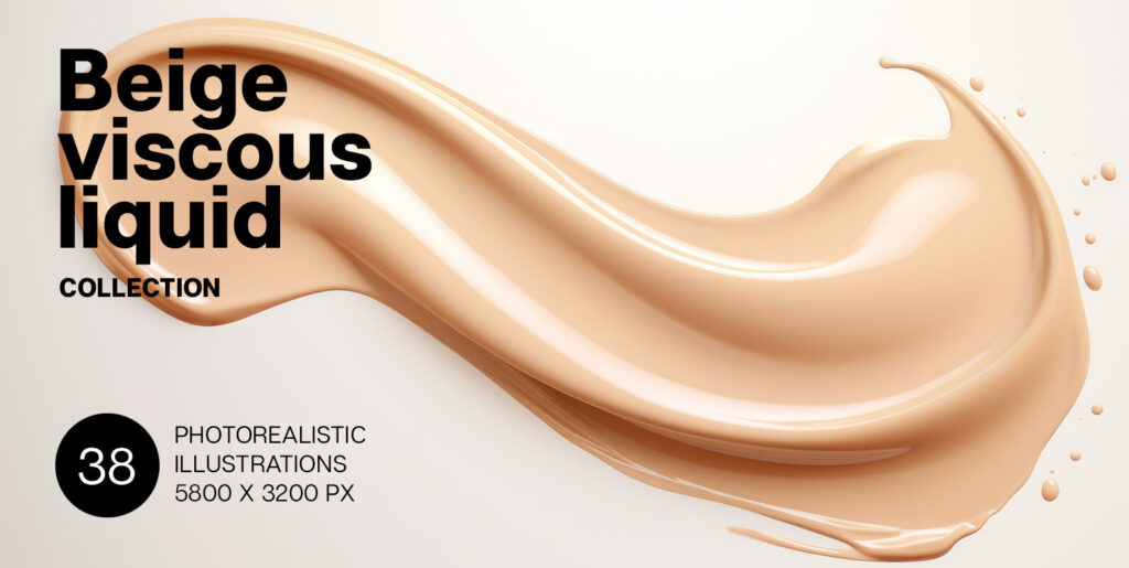 Invoking Aesthetic Majesty: The Beige Viscous Liquid Graphics Collection - Image 1