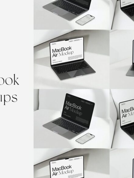 Mastering Digital Creativity: Exploring the MacBook Air M2 iPhone iPad Mockups Graphics - Image 1