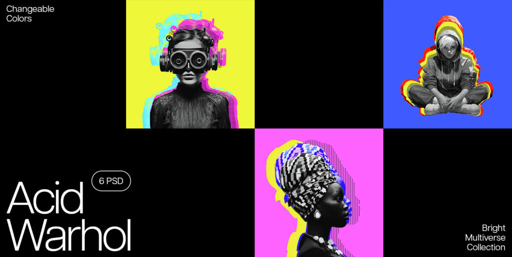 Psychedelic Dichotomy: Acid Warhols Fusion of Pop-Art & Modern Design - Image 2