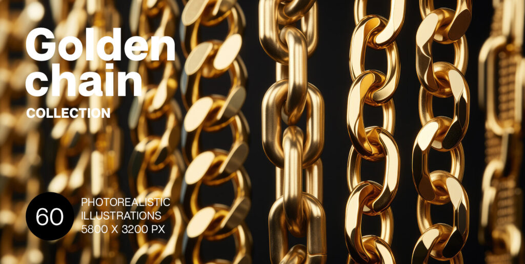 Decoding the Decadence: The Splendor of Golden Chain Graphics in Digital Design - Image 1