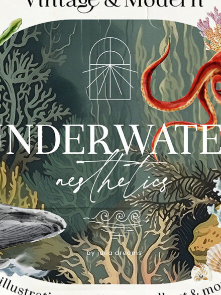 Immerse in Unexplored Depths: The Underwater Watercolor Ocean Collection - Image 3