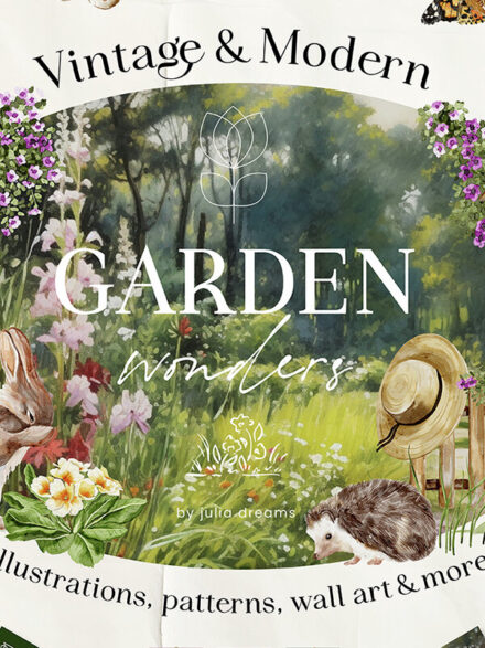 Unfolding Nature’s Palette: The Garden Wonders Watercolor Collection in Digital Design - Image 5