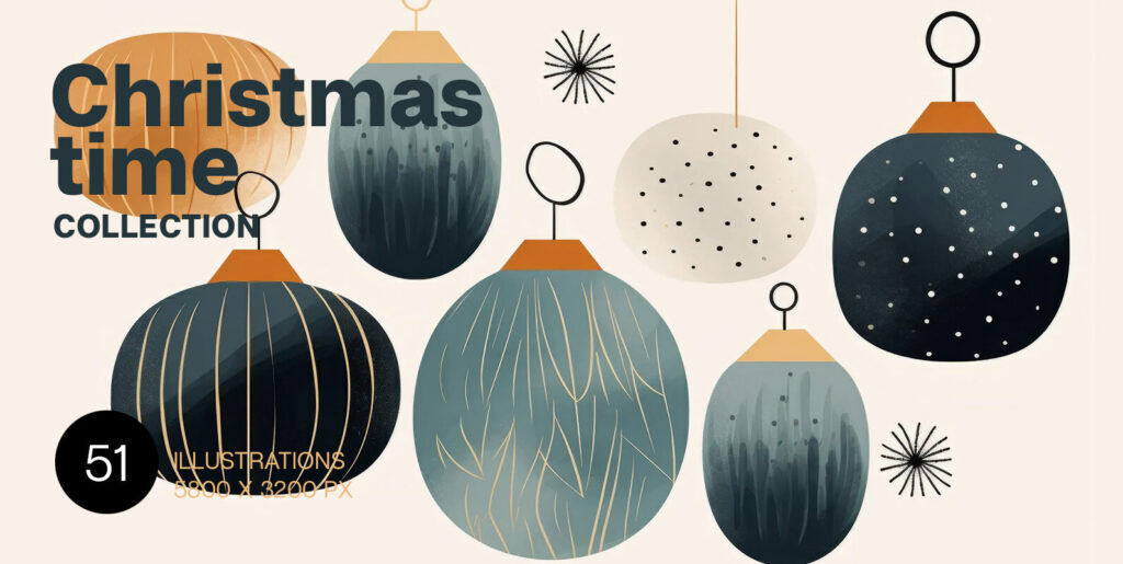 Invigorating Holiday Designs with Christmas Time Graphics Elegance - Image 2