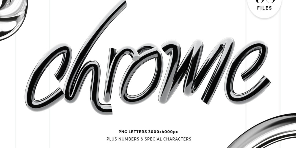 Mastering Luxury Design: A Look at the Chrome 3D Lettering Set - Image 2