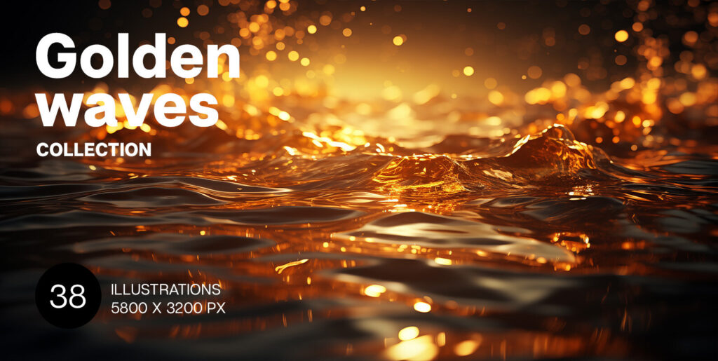 Navigating the Gilded Spectrum: Unveiling the Golden Waves Graphics Collection - Image 1