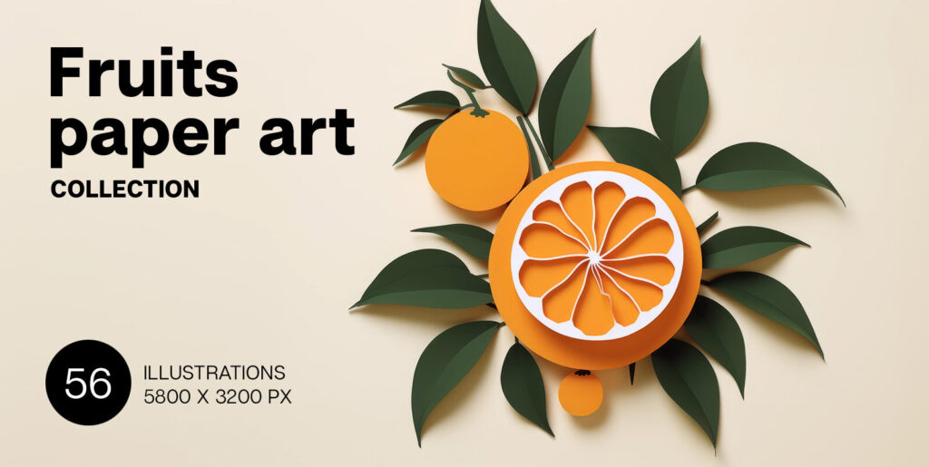 Harvesting Creativity with Fruits Paper Art: A Masterclass in Graphics Design - Image 1