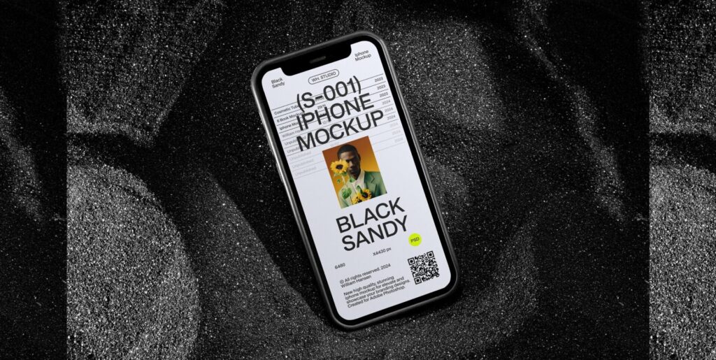 Revolutionizing Digital Design: The Mastery Behind Black Sandy iPhone Mockup Graphics - Image 2