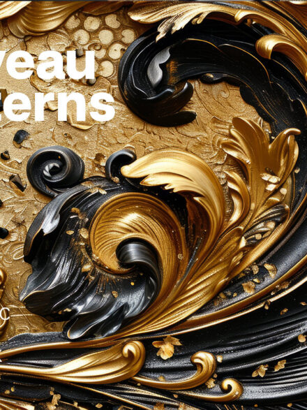Immerse in the Intricate Splendor of Art Nouveau Gold Patterns - Image 1