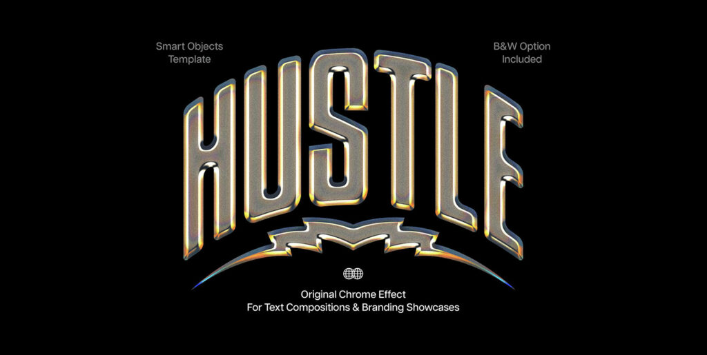 Discover the Art of Digital Impressions with the Glossy Chrome Logo Mockup - Image 2