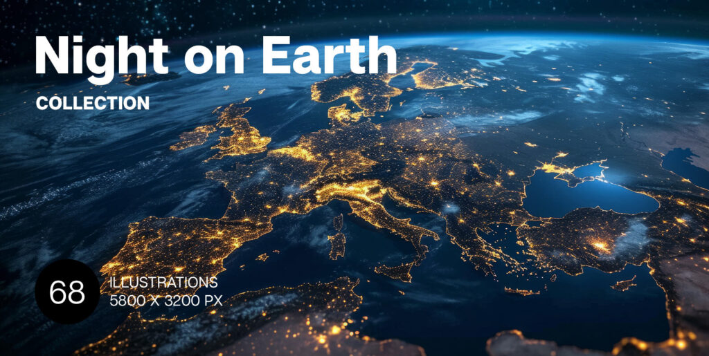 Celestial Visions Unveiled: The Night on Earth Graphics Collection - Image 1