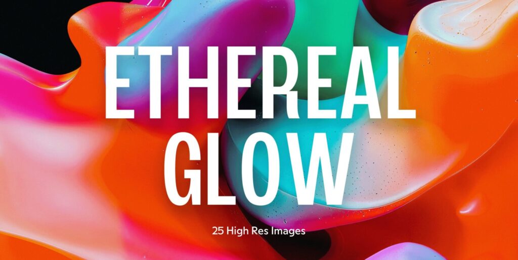 Ethereal Glow: Interstellar Journey through 3D Liquid Gradients Graphics - Image 2