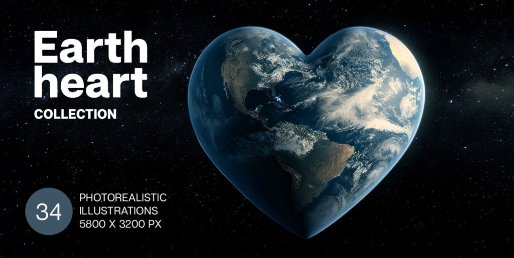 Unfolding Cosmic Love: A Dive into the Earth Heart Graphics Odyssey - Image 2