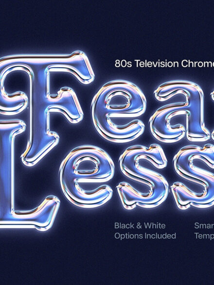 Reviving Retro Aesthetics: A Dive into 80s Television Chrome Text Effect Graphics - Image 5