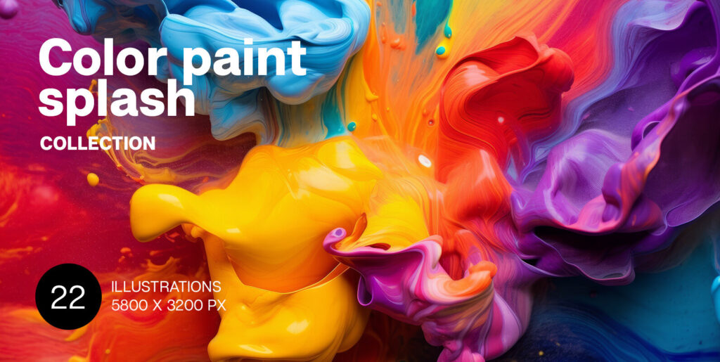 Exploring Abstract Aesthetics: The Color Paint Splash Graphics Collection Odyssey - Image 2