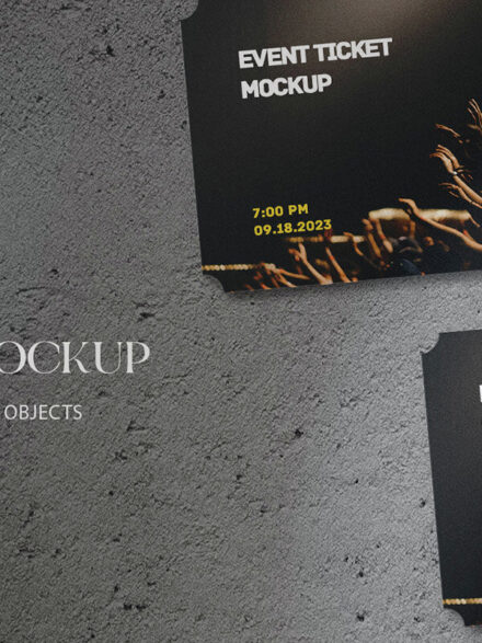 Imaginarium of Melodies: Journeying into the World of Event Tickets Mockup Scene - Image 2