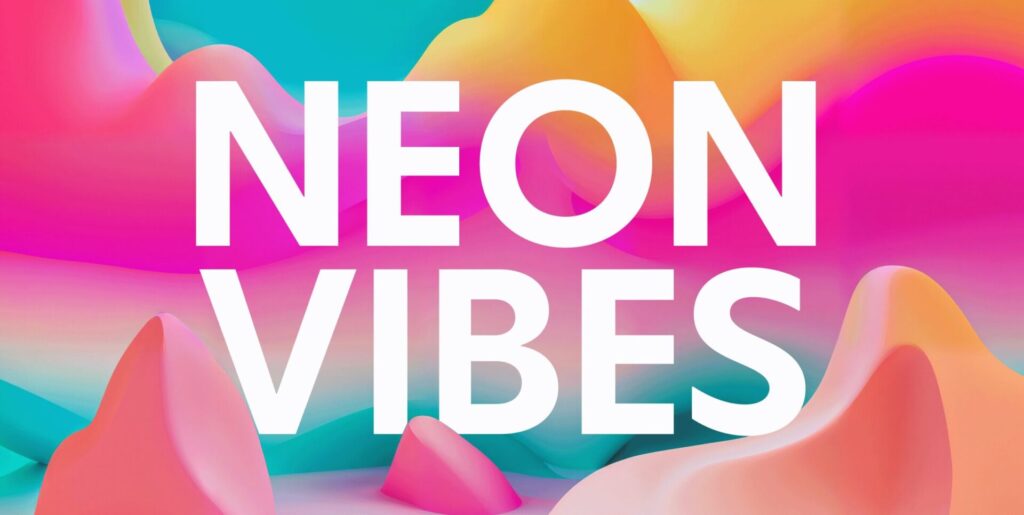 Neon Vibes Graphics: A Luminescent Path to Tranquil Design - Image 2
