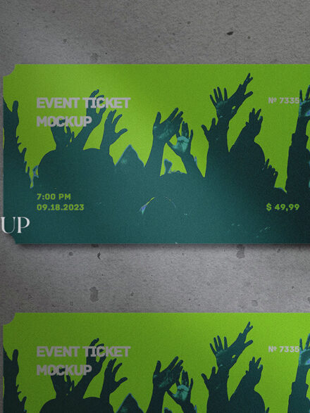 Event Ticket Mockup Graphics: Enthralling Fusion of Design, Emotion and Visual Artistry - Image 4