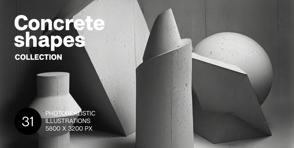 Transcending Design Norms: The Unrefined Elegance of Concrete Shapes Graphics - Image 2